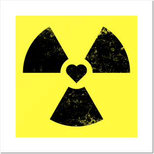 Radioactive Sign Radiation Symbol Nuclear Hazard Heart Posters and Art